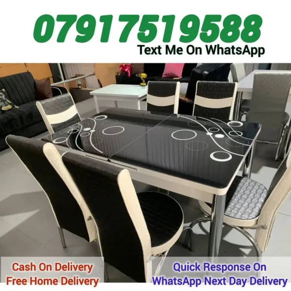 Dining table with 4 and 6 chairs Free Delivery