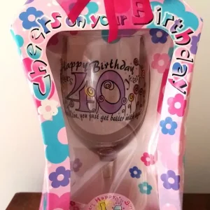 Novelty boxed 40th and 50th birthday drinking glasses - Image 2