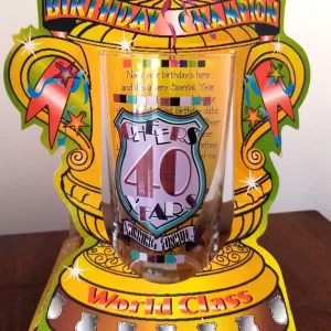 Novelty boxed 40th and 50th birthday drinking glasses - Image 3