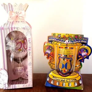 Novelty boxed 40th and 50th birthday drinking glasses - Image 4