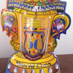 Novelty boxed 40th and 50th birthday drinking glasses - Image 6