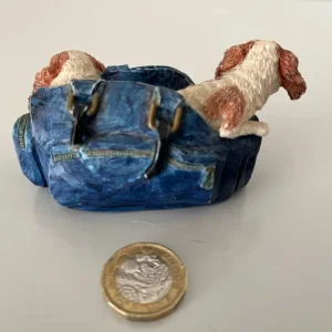 TWO SPANIELS IN DENIM BAG FIGURINE - Image 3