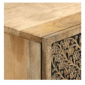 Highboard 60x33x100 cm Solid Wood Mango 358242 - Image 5