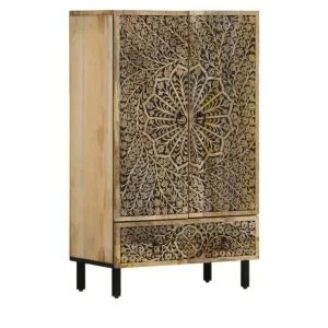 Highboard 60x33x100 cm Solid Wood Mango 358242
