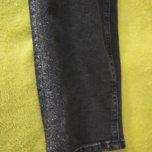 Ladies Mom Glitter Silver Denim Cotton Dress Party Jeans / Trousers RRP £45 Tags Unworn Size 10 - Image 8