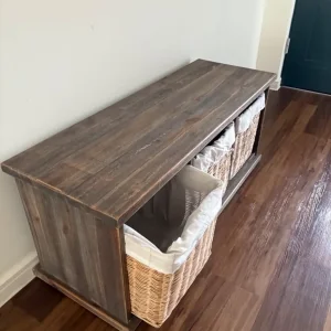 Hall storage set with bench and hanging drawer - Image 4