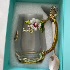 Brand new boxed Flower tea cup/ spoon