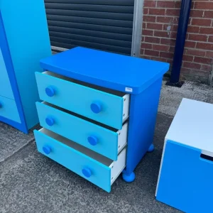 Kids blue chest of 3 drawers, Ref:19230 - Image 4