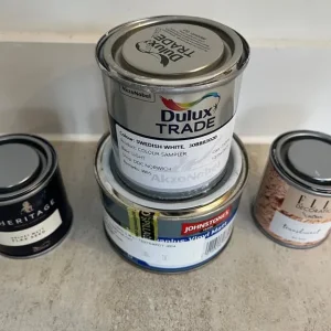Sample paints – creams and whites