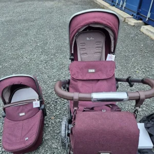 Burgandy Pram Silver Cross - Image 2