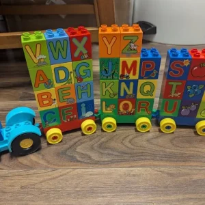Lego tractor with letters