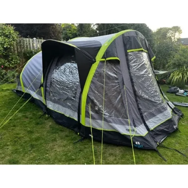 Hi Gear cirrus 4 airtent with additional porch pegs and pump
