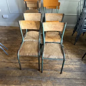 LOTS OF SCHOOL VINTAGE CHAIRS - Image 3