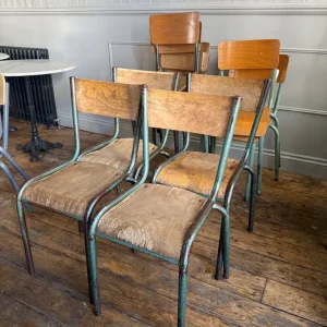 LOTS OF SCHOOL VINTAGE CHAIRS - Image 4