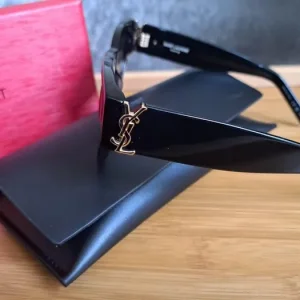 Saint Laurent SL M94 Black Cat Eye Gold YSL Logo 53mm Sunglasses, Paddington Uxbridge Central London - Image 3