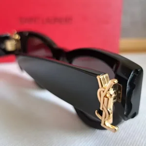 Saint Laurent SL M94 Black Cat Eye Gold YSL Logo 53mm Sunglasses, Paddington Uxbridge Central London - Image 4