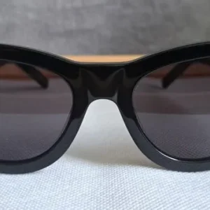 Saint Laurent SL M94 Black Cat Eye Gold YSL Logo 53mm Sunglasses, Paddington Uxbridge Central London - Image 7