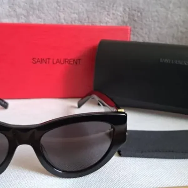 Saint Laurent SL M94 Black Cat Eye Gold YSL Logo 53mm Sunglasses, Paddington Uxbridge Central London