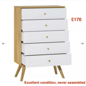 VOX 2-Door Wardrobe, Oak Finish - Image 4