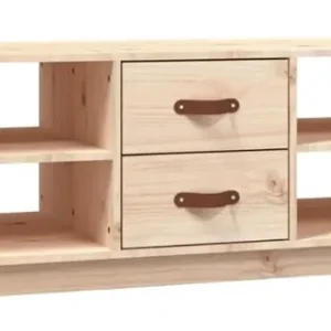 Coffee Table - Solid Wood Pine - Large Storage, Drawers, Shelves - Brown Wood