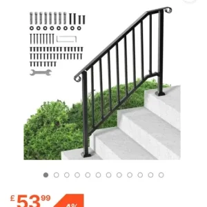 Steel handrail, black