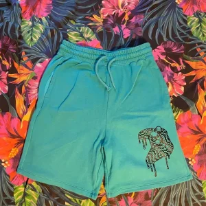H&M Turquoise Graphic Shorts – 14 Years (M) - Image 2