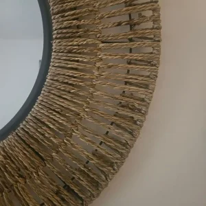 Rattan wall mirror decor - Image 3
