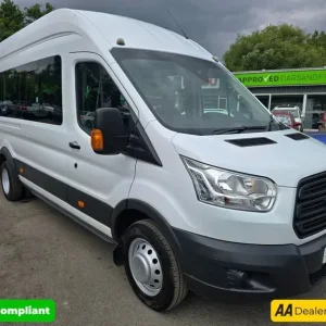 2016 Ford Transit 2.2 TDCi 17-seat minibus in white, 91,000 miles, ULEZ Euro 6, 6-speed manua MIN... - Image 2