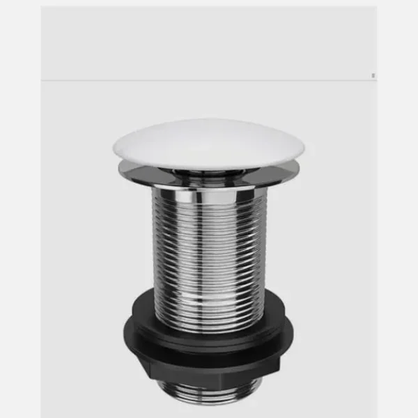 Victorian Plumbing White Ceramic Unslotted Click Clack Basin Waste