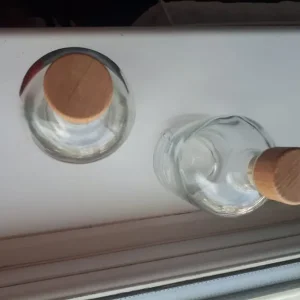 Two kitchen craft clear glass 500ml spirit bottles Cork stopper Gin Homemade - Image 3