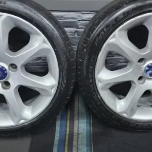 Ford Fiesta Genuine 16 alloy wheels + 4 x tyres 195 45 16 - Image 3