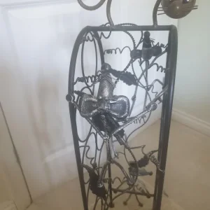 Bespoke WINE RACK Mice and cat. - Image 2