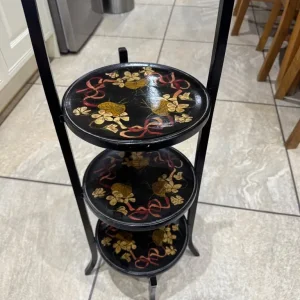 Antique Wooden Cake Stand - Image 2