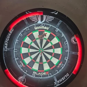 DARTBOARD, LIGHT SURROUND AND DARTS - Image 2