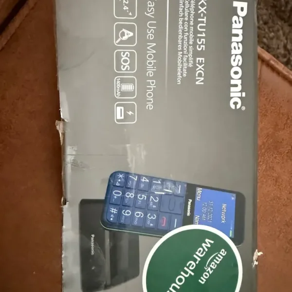 Panasonic KX-TU155 EXCN mobile phone brand New boxed SOS button, charger, ear piece easy 2 use