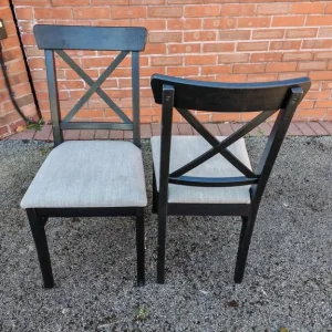 6 IKEA Ingolf Black Chairs Soft Padded Seats / Removable Seat Covers FREE DELIVERY 041 - Image 2
