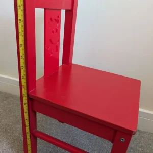 Red childrens chairs two available - Image 4