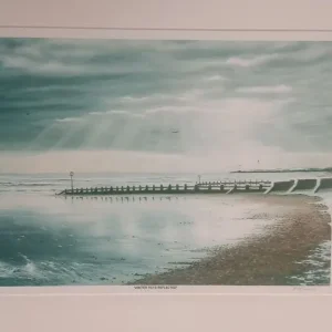 Gary Grassick Framed Signed Print Winter Rays Reflected Girdleness Lighthouse - Image 5