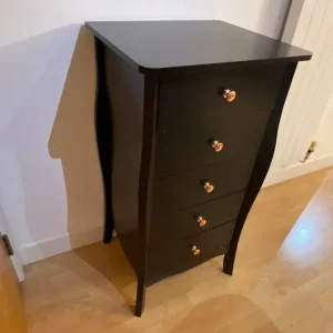 FREE DELIVERY Autenberry Solid Wood 51cm W 5 - Drawer Chest of Drawers, in good condition. - Image 3