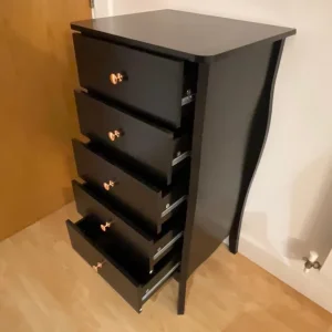 FREE DELIVERY Autenberry Solid Wood 51cm W 5 - Drawer Chest of Drawers, in good condition. - Image 4