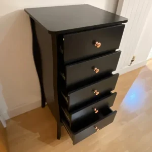 FREE DELIVERY Autenberry Solid Wood 51cm W 5 - Drawer Chest of Drawers, in good condition. - Image 5