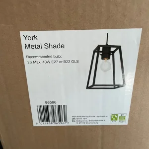 Black metal light shade