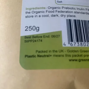 Greens Biofibre Organic Inulin - Image 6