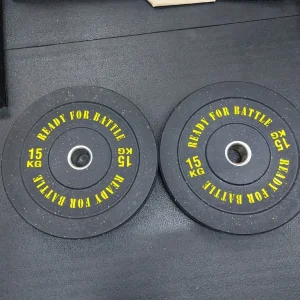 2 x 15Kg Olympic Bumper Weight Plates