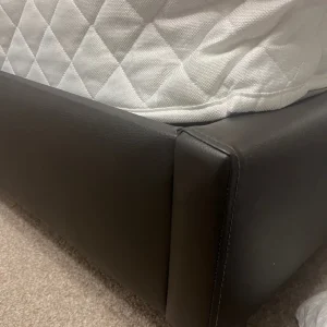 2 x brand new single beds with mattresses brown faux leather - RRP229 each dreams - Image 3