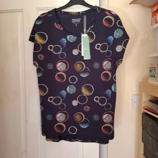 Esprit ladies navy scoop nexk top size S