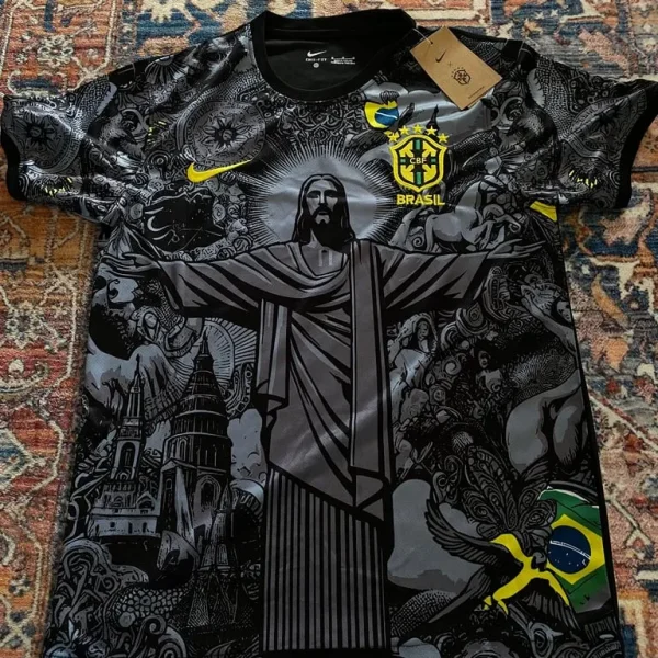 Brazil Neymar Jr #10 jersey – Official – Black/Yellow