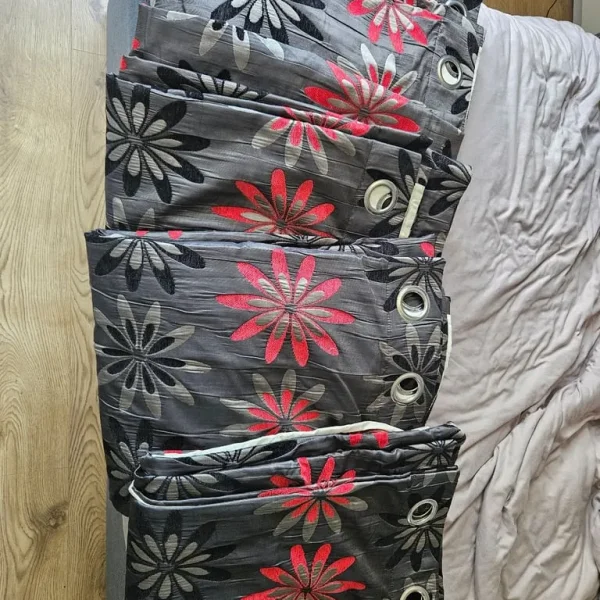 Floor length set of curtains