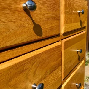 Solid Oak Chest of Drawers 8 - Image 4