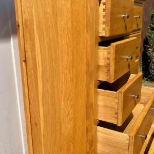 Solid Oak Chest of Drawers 8 - Image 5